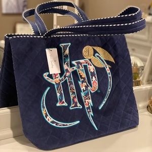Vera Bradley Harry Potter Home to Hogwarts large Vera tote NWT blue corduroy